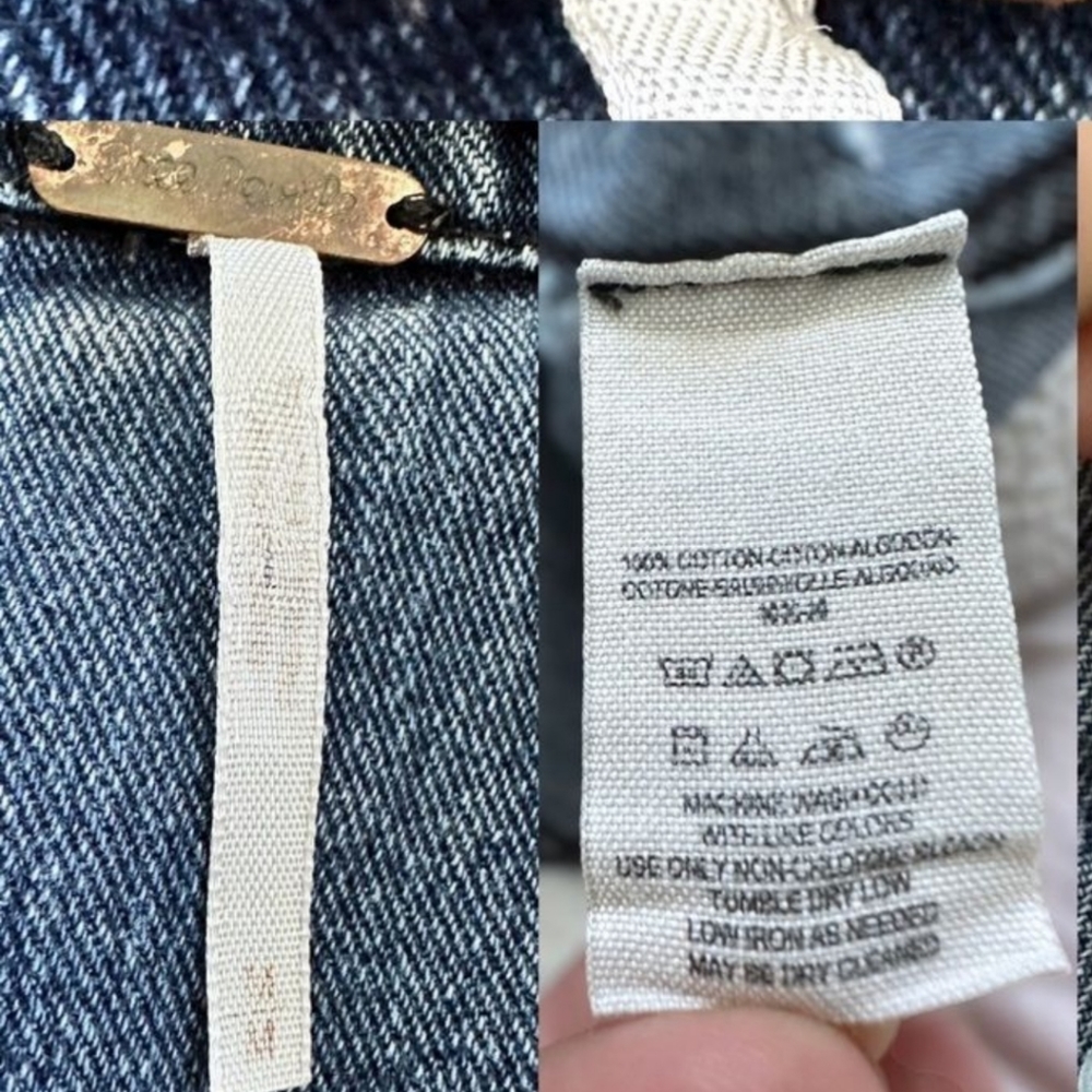 Free People Indigo Knit Hooded Denim Jacket - Picture 5 of 8